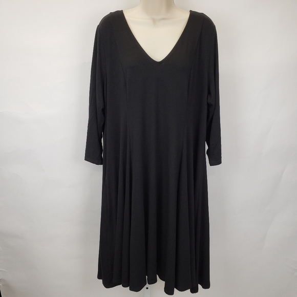 Torrid Mini Jersey Trapeze Dress Black size 2X - Picture 2 of 9